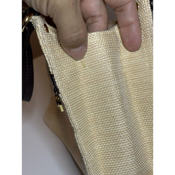Vintage Etienne Aigner Handbag Paper Straw Handmade Trim Small Boho - Picture 11 of 16